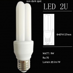 LED Energy-saving Bulb,9w-18w, Milky U shaped