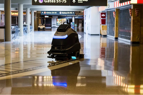 UV disinfection robot appears in American airport, Amazon self-made UV disinfection robot